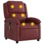 Reclining massage armchair in synthetic red wine leather by , Armchairs - Ref: Foro24-371786, Price: 212,97 €, Discount: %
