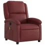 Sillón de masaje reclinable cuero sintético rojo tinto de , Sillones - Ref: Foro24-371786, Precio: 212,97 €, Descuento: %