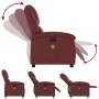 Sillón de masaje reclinable cuero sintético rojo tinto de , Sillones - Ref: Foro24-371786, Precio: 212,97 €, Descuento: %