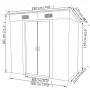 Grüner Gartenschuppen aus Metall von vidaXL, Schuppen - Ref: Foro24-42908, Preis: 196,06 €, Rabatt: %