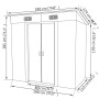 Grüner Gartenschuppen aus Metall von vidaXL, Schuppen - Ref: Foro24-42908, Preis: 201,09 €, Rabatt: %