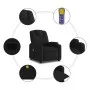 Black fabric massage recliner by , Armchairs - Ref: Foro24-372379, Price: 250,22 €, Discount: %