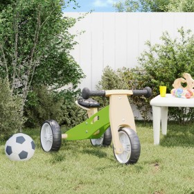 Bicicleta de equilibrio para niños 2 en 1 verde