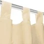 Micro-satin curtains with loops, 2 units, 140x245 cm, beige. by vidaXL, Curtains and curtains - Ref: Foro24-132218, Price: 23...