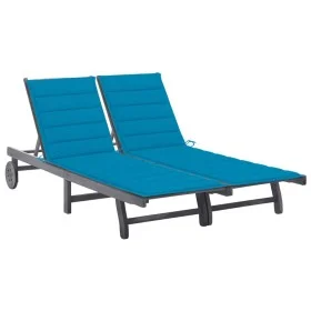 Gartenliege für 2 Personen und Auflagen aus massivem Akazienholz von , Liegen - Ref: Foro24-3061393, Preis: 390,21 €, Rabatt: %