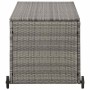 Caja almacenaje jardín ratán sintético gris claro 120x65x61 cm