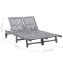 Gartenliege für 2 Personen und Auflagen aus massivem Akazienholz von , Liegen - Ref: Foro24-3061398, Preis: 389,60 €, Rabatt: %