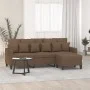 3-seater sofa with brown fabric stool 180 cm by , Sofas - Ref: Foro24-3201092, Price: 306,20 €, Discount: %