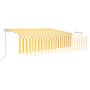 Automatic retractable awning with yellow and white blinds 6x3 m by , Awnings - Ref: Foro24-3069368, Price: 522,91 €, Discount: %