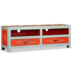 Handbemalter TV-Schrank aus massivem Mangoholz von vidaXL, TV-Möbel - Ref: Foro24-244595, Preis: 177,08 €, Rabatt: %
