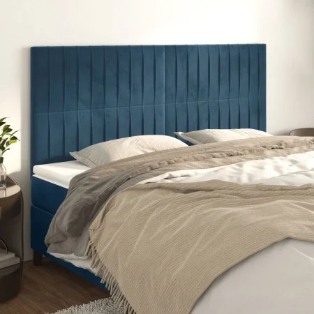 Kopfteile 4 Einheiten aus dunkelblauem Samt 80x5x78/88 cm von , Kopf- und Fußteile - Ref: Foro24-3116628, Preis: 129,06 €, Ra...