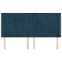 Cabeceros 4 unidades de terciopelo azul oscuro 80x5x78/88 cm de , Cabeceros y pies de cama - Ref: Foro24-3116628, Precio: 129...