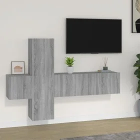 TV-Möbelset 3-teilig Sonoma graues Sperrholz von , TV-Möbel - Ref: Foro24-3120228, Preis: 106,64 €, Rabatt: %