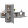 TV-Möbelset 3-teilig Sonoma graues Sperrholz von , TV-Möbel - Ref: Foro24-3120228, Preis: 105,49 €, Rabatt: %