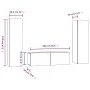 TV furniture set 3 pieces Sonoma gray plywood by , TV Furniture - Ref: Foro24-3120237, Price: 128,66 €, Discount: %