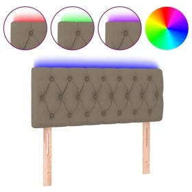 Headboard with LED in taupe gray fabric 100x7x78/88 cm by , Headboards and footboards - Ref: Foro24-3121942, Price: 55,97 €, ...