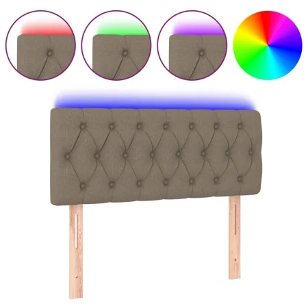 Headboard with LED in taupe gray fabric 100x7x78/88 cm by , Headboards and footboards - Ref: Foro24-3121942, Price: 55,97 €, ...