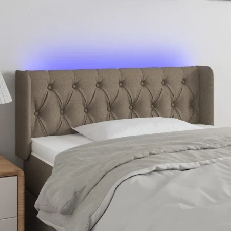 Headboard with LED in taupe gray fabric 103x16x78/88 cm by , Headboards and footboards - Ref: Foro24-3123566, Price: 63,86 €,...