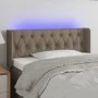 Cabecero con LED de tela gris taupe 103x16x78/88 cm de , Cabeceros y pies de cama - Ref: Foro24-3123566, Precio: 63,86 €, Des...