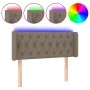 Headboard with LED in taupe gray fabric 103x16x78/88 cm by , Headboards and footboards - Ref: Foro24-3123566, Price: 63,86 €,...