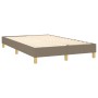 Boxspringbett mit Matratze und LED-Stoff in Taupegrau, 120 x 200 cm von , Betten und Lattenroste - Ref: Foro24-3133945, Preis...