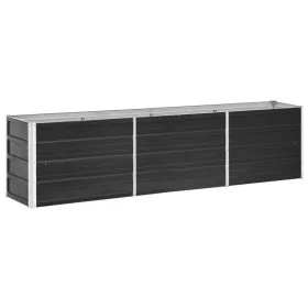 Anthrazitgraues Blumenbeet aus verzinktem Stahl, 240 x 40 x 45 cm von , Töpfe und Pflanzgefäße - Ref: Foro24-47047, Preis: 59...