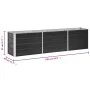 Arriate de acero galvanizado gris antracita 240x40x45 cm de , Maceteros y jardineras - Ref: Foro24-47047, Precio: 63,59 €, De...