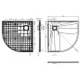 Plato de ducha SMC blanco 90x90 cm de , Platos de ducha - Ref: Foro24-146526, Precio: 139,08 €, Descuento: %