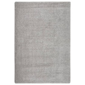 Alfombra peluda antideslizante gris claro 120x170 cm