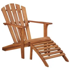 Silla de jardín Adirondack con reposapiés madera acacia maciza de , Tumbonas - Ref: Foro24-44117, Precio: 159,34 €, Descuento: %