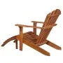 Adirondack garden chair with footrest in solid acacia wood by , Loungers - Ref: Foro24-44117, Price: 159,34 €, Discount: %