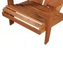 Adirondack garden chair with footrest in solid acacia wood by , Loungers - Ref: Foro24-44117, Price: 159,34 €, Discount: %