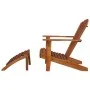 Adirondack garden chair with footrest in solid acacia wood by , Loungers - Ref: Foro24-44117, Price: 159,34 €, Discount: %