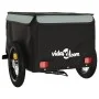 Remolque para bicicleta hierro negro y gris 30 kg de , Remolques para bicicletas - Ref: Foro24-94077, Precio: 81,98 €, Descue...