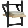 Estantes de pared con barras 2 uds roble Sonoma 20x25x30 cm de , Estantes y estanterías - Ref: Foro24-836229, Precio: 14,16 €...