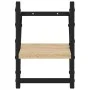 Estantes de pared con barras 2 uds roble Sonoma 20x25x30 cm de , Estantes y estanterías - Ref: Foro24-836229, Precio: 14,16 €...