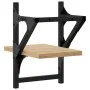 Estantes de pared con barras 2 uds roble Sonoma 20x25x30 cm de , Estantes y estanterías - Ref: Foro24-836229, Precio: 14,16 €...