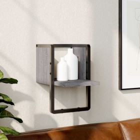 Sonoma gray wall shelf with bar 20x25x30 cm by , Shelves and shelves - Ref: Foro24-836276, Price: 13,00 €, Discount: %