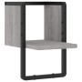 Sonoma gray wall shelf with bar 20x25x30 cm by , Shelves and shelves - Ref: Foro24-836276, Price: 13,00 €, Discount: %