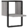 Sonoma gray wall shelf with bar 20x25x30 cm by , Shelves and shelves - Ref: Foro24-836276, Price: 12,79 €, Discount: %