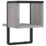 Sonoma gray wall shelf with bar 20x25x30 cm by , Shelves and shelves - Ref: Foro24-836276, Price: 13,00 €, Discount: %