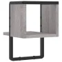 Sonoma gray wall shelf with bar 20x25x30 cm by , Shelves and shelves - Ref: Foro24-836276, Price: 12,79 €, Discount: %
