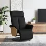 Sillón reclinable con reposapiés tela negra de , Sillones - Ref: Foro24-356523, Precio: 240,44 €, Descuento: %
