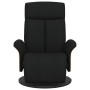 Sillón reclinable con reposapiés tela negra de , Sillones - Ref: Foro24-356523, Precio: 199,25 €