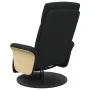 Sillón reclinable con reposapiés tela negra de , Sillones - Ref: Foro24-356523, Precio: 240,44 €, Descuento: %