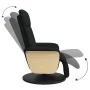 Sillón reclinable con reposapiés tela negra de , Sillones - Ref: Foro24-356523, Precio: 240,44 €, Descuento: %