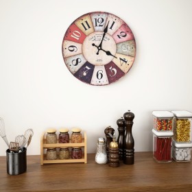 Reloj de pared vintage colorido 30 cm