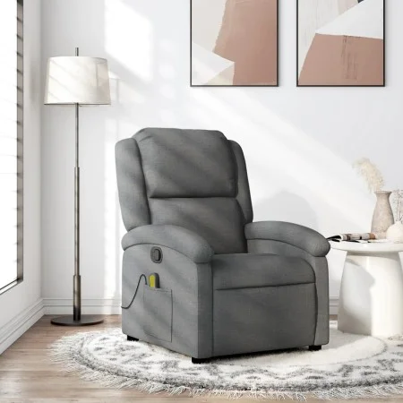Dark Gray Fabric Reclining Massage Chair by , Armchairs - Ref: Foro24-371764, Price: 210,38 €, Discount: %