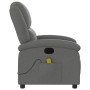 Sillón de masaje reclinable de tela gris oscuro