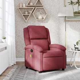 Red wine fabric reclining massage chair by , Armchairs - Ref: Foro24-371766, Price: 209,96 €, Discount: %